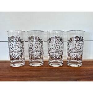 Vintage Anniversary (Giftware)by Glastonbury-Lotus Highball Glasses - Set of 4